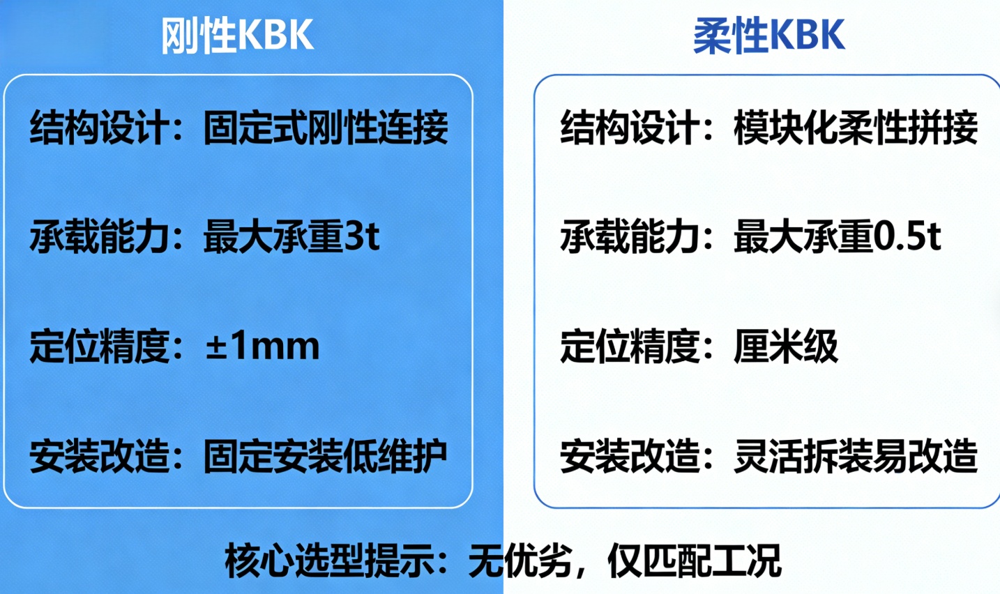 刚性 KBK vs 柔性 KBK