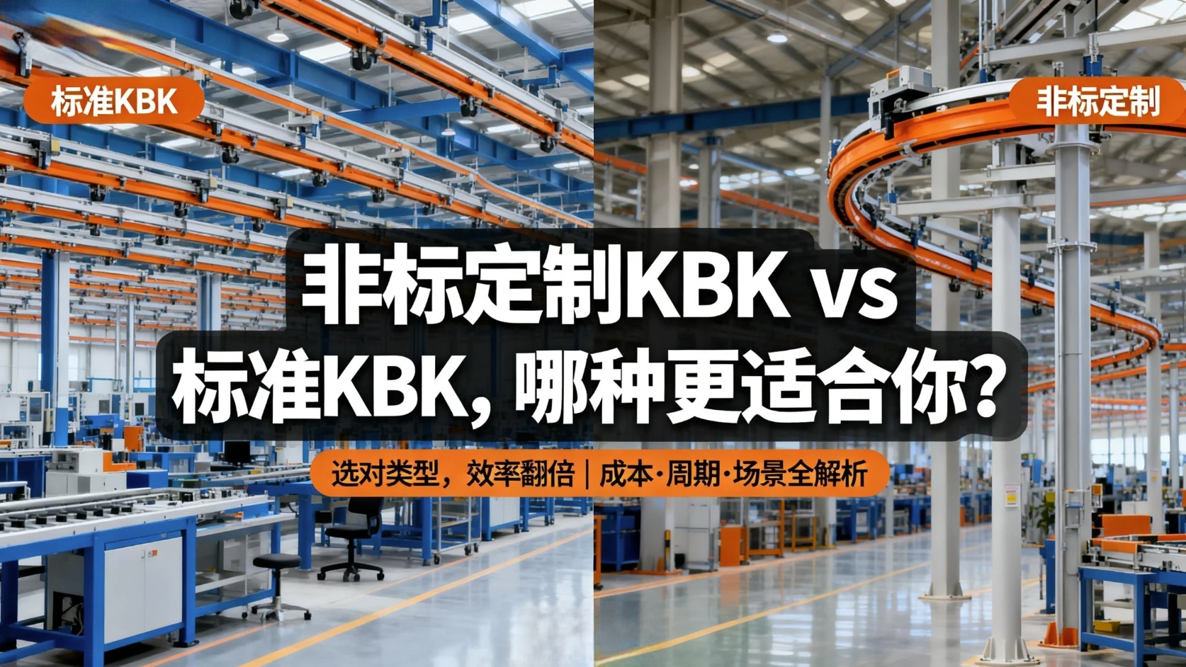 标准KBK直轨与非标弯轨对比图