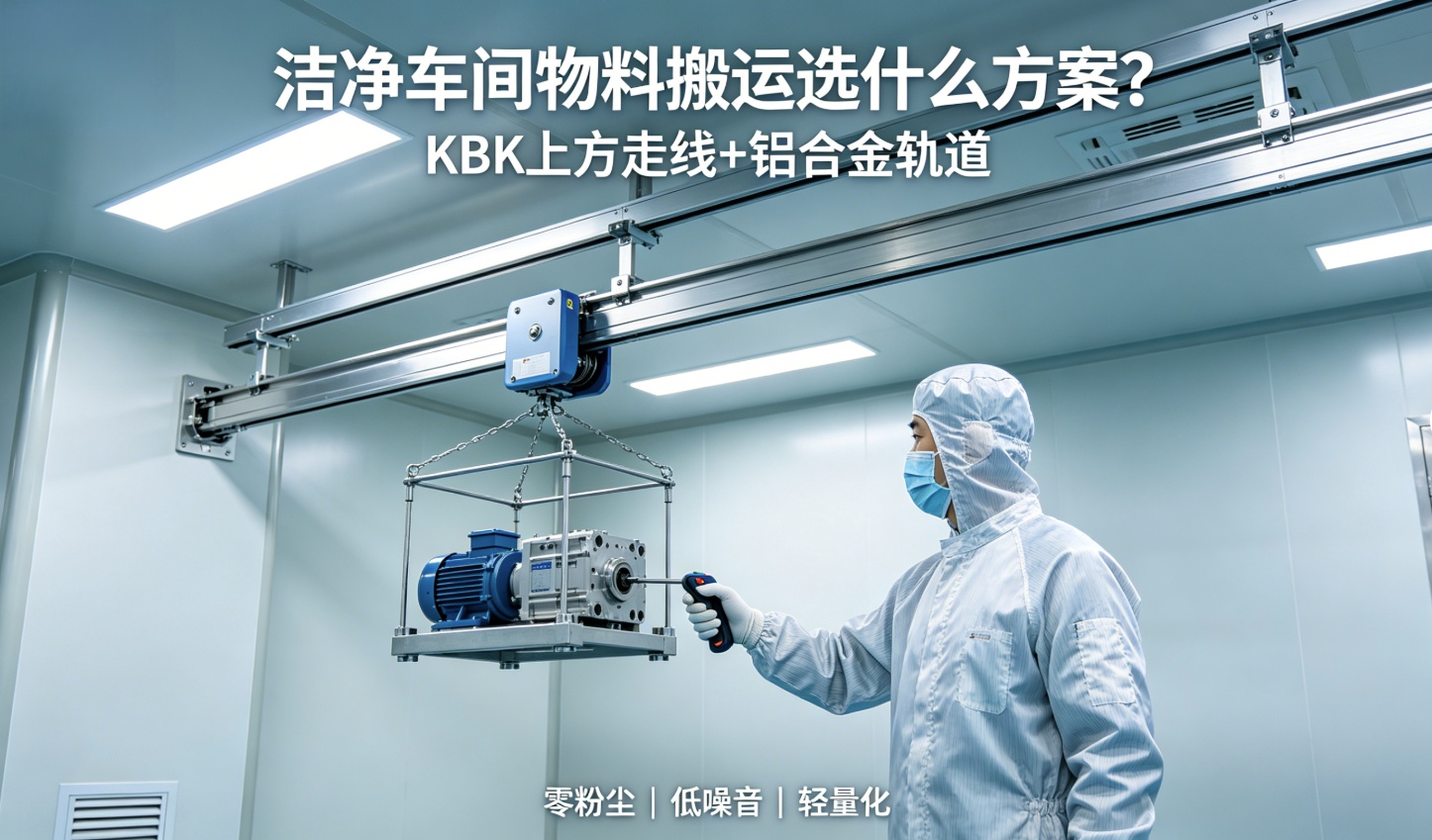 洁净车间KBK铝合金轨道上方走线方案 洁净车间KBK铝合金轨道上方走线方案