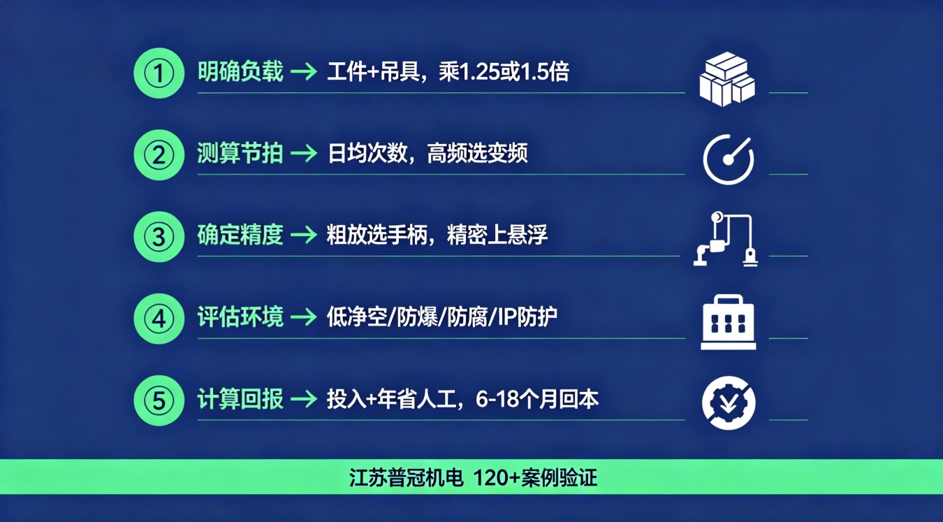 智能提升机选型五步法流程图 智能提升机选型五步法流程图