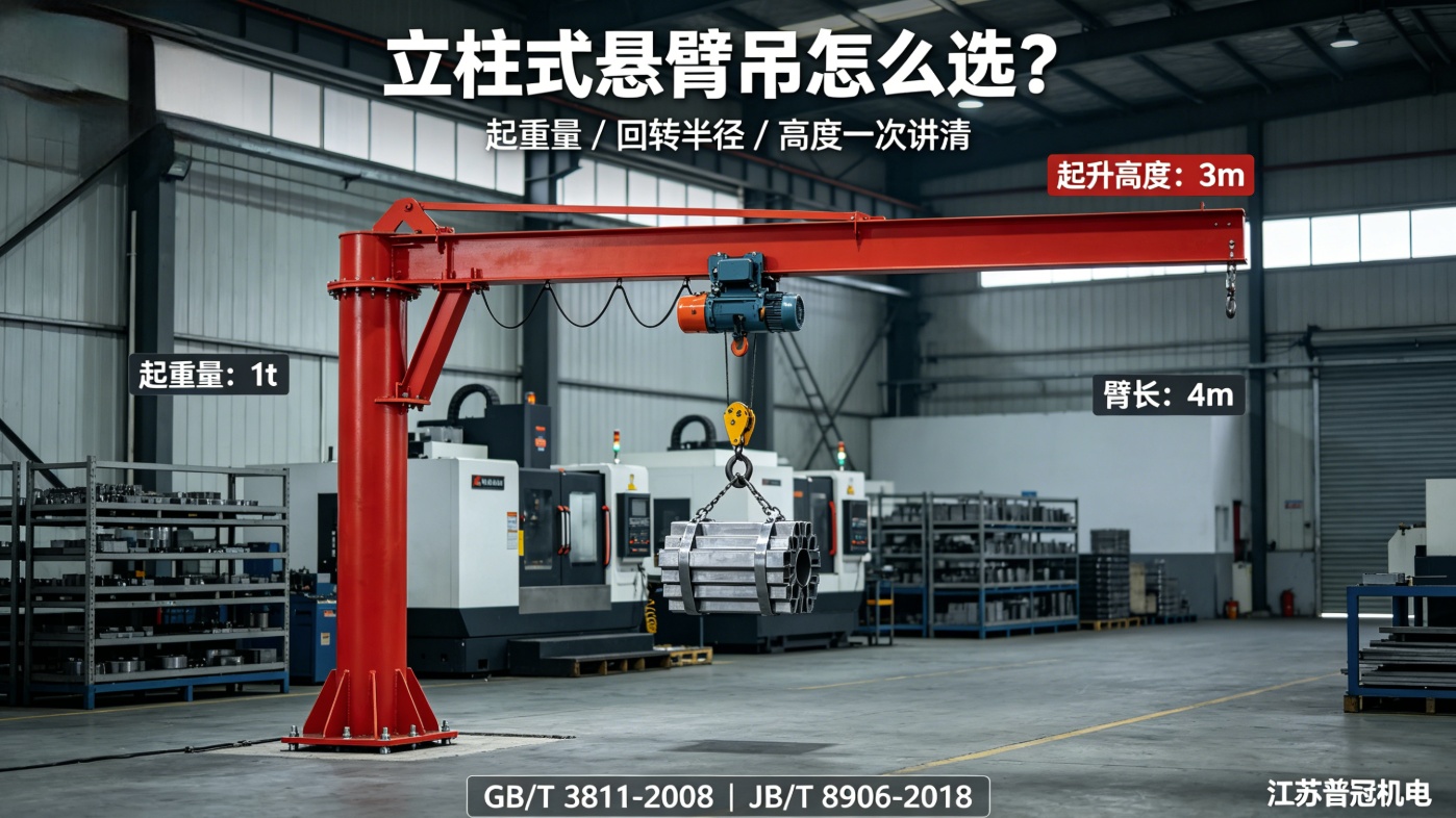 立柱式悬臂吊起重量回转半径高度选型封面图 立柱式悬臂吊起重量回转半径高度选型封面图