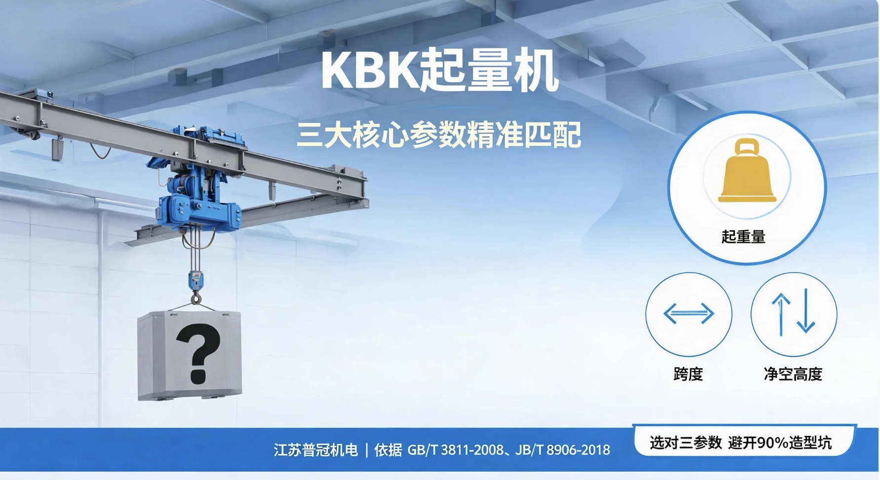 KBK起重机三大选型参数概念图 KBK起重机三大选型参数概念图