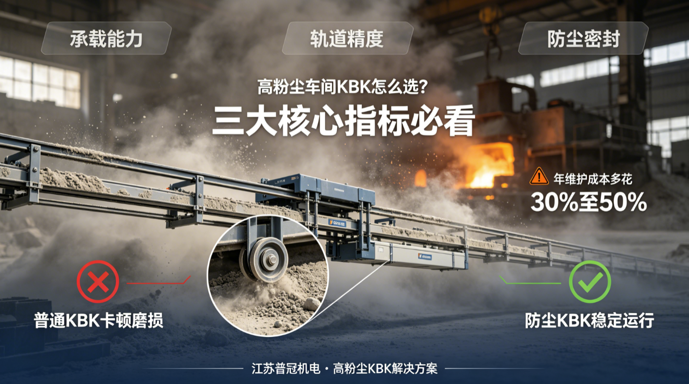 高粉尘车间KBK选型防尘耐磨方案 高粉尘车间KBK选型防尘耐磨方案