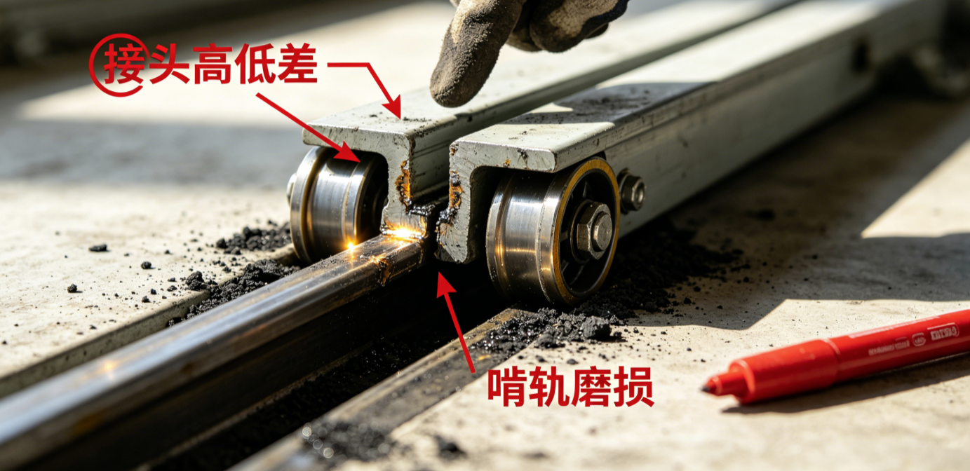 KBK轨道接头啃轨磨损与间隙检测