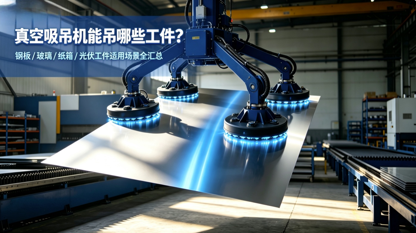 真空吸吊机安全吊运工业金属板材及玻璃