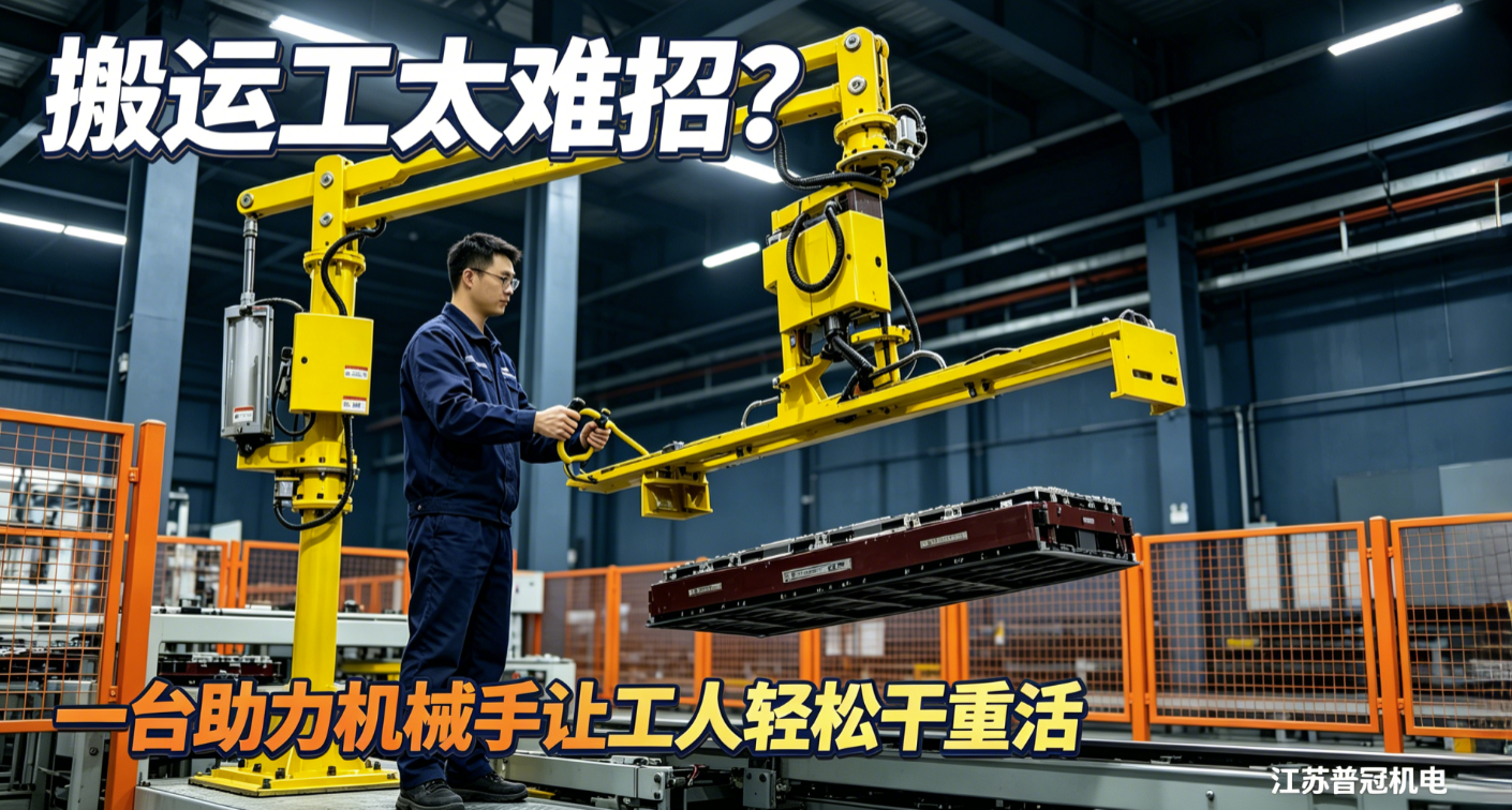 搬运工太难招？一台助力机械手让工人轻松干重活