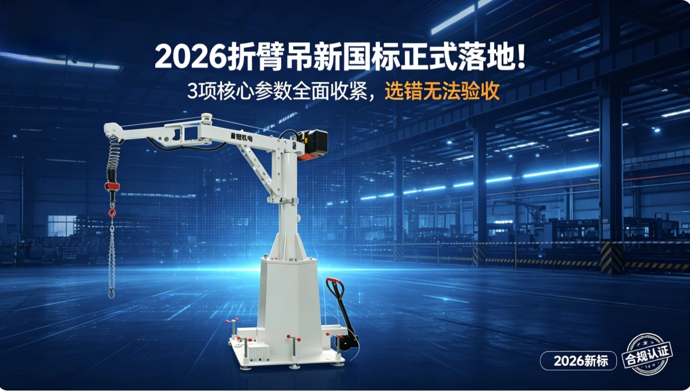 2026折臂吊新国标正式落地！3项核心参数全面收紧，选错机型直接无法验收