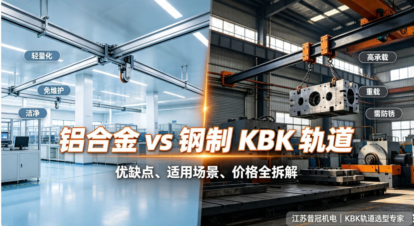 铝合金vs钢制KBK轨道：优缺点、适用场景、价格对比全拆解