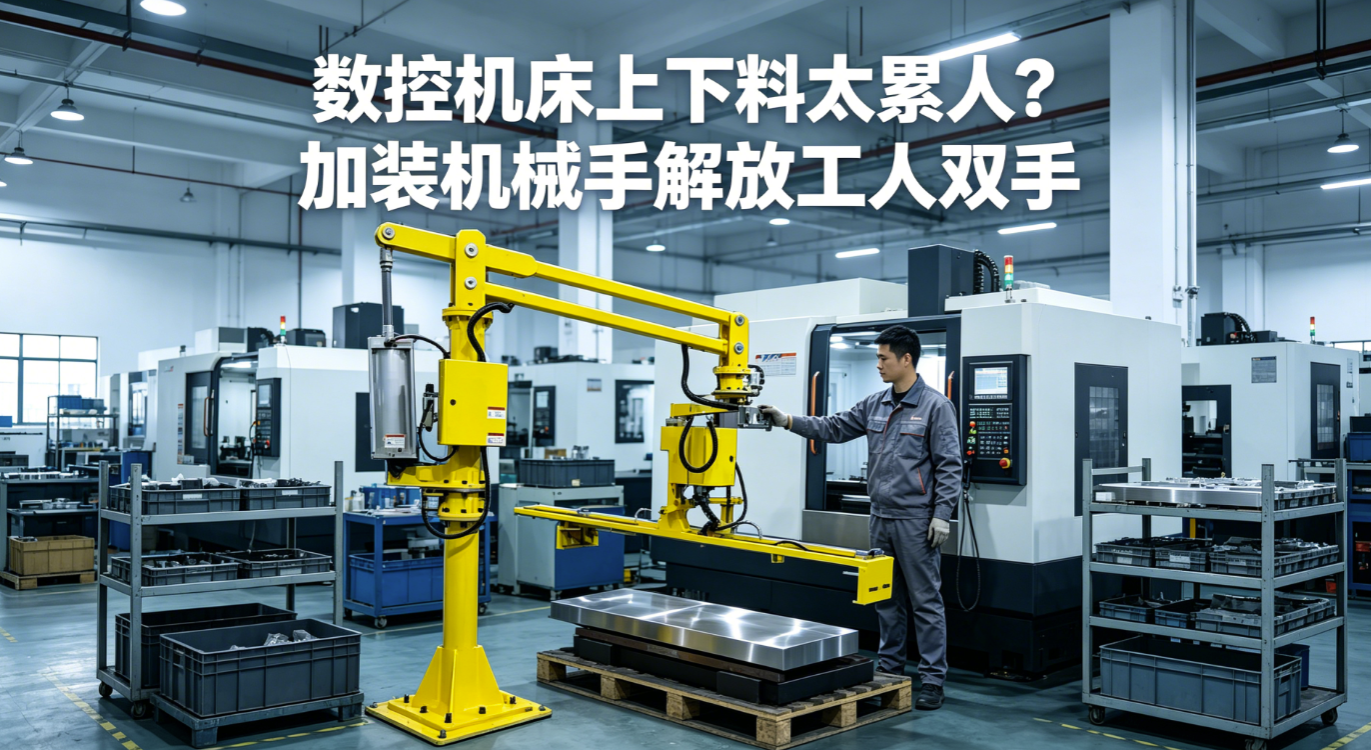 数控机床上下料太累人？加装机械手解放工人双手