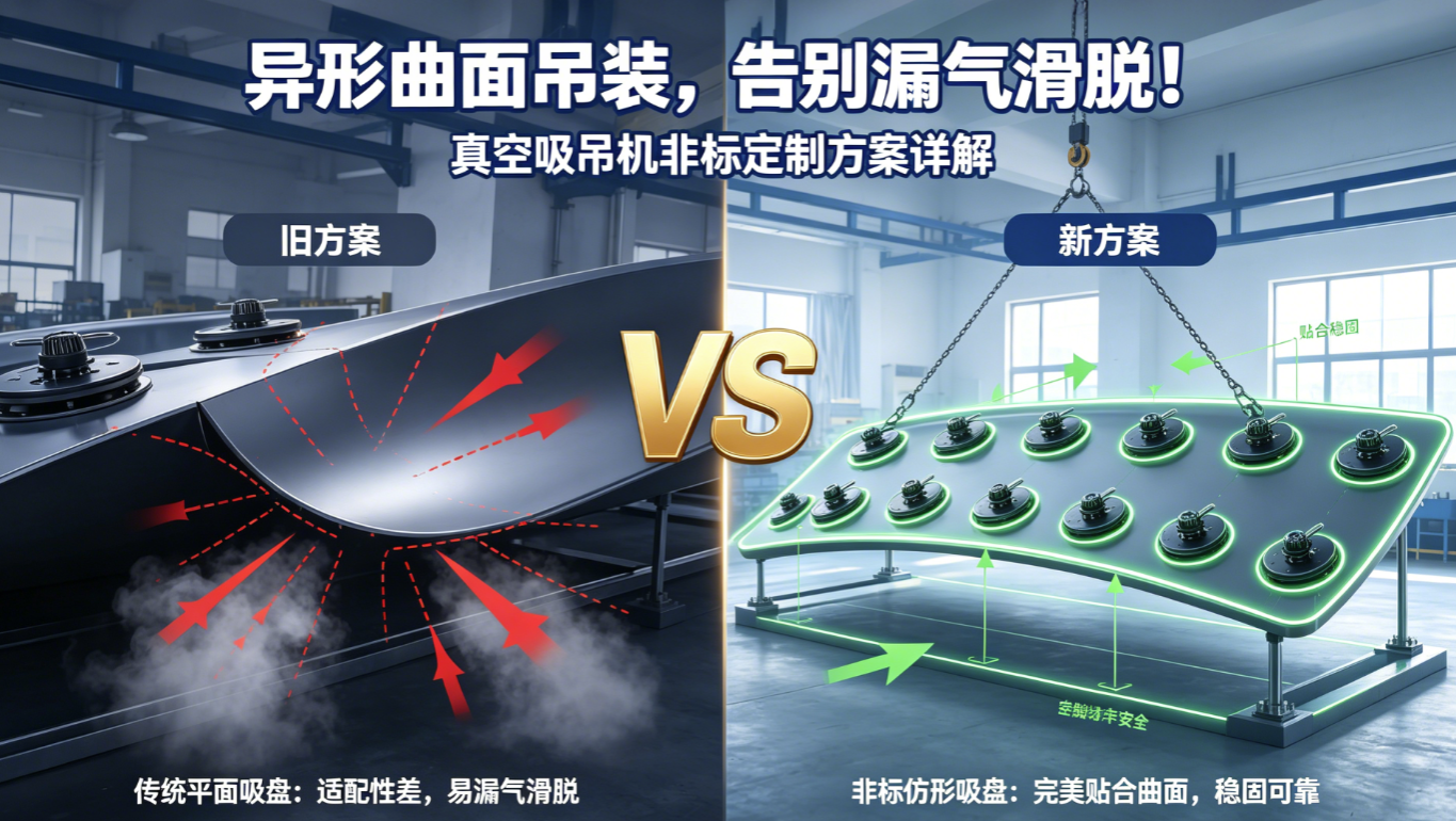 异形曲面工件怎么吊？真空吸吊机非标定制方案详解