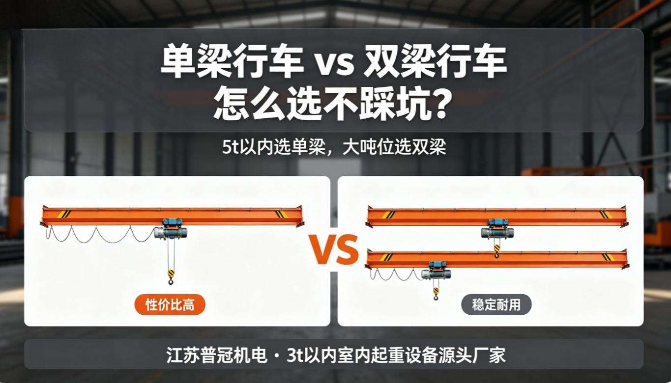单梁行车和双梁行车区别在哪？车间采购一次说清