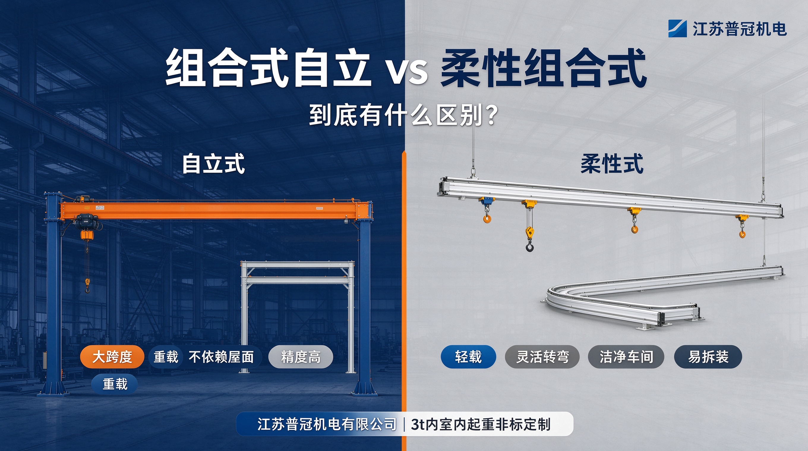 组合式自立起重机和柔性组合式起重机，到底有什么区别？