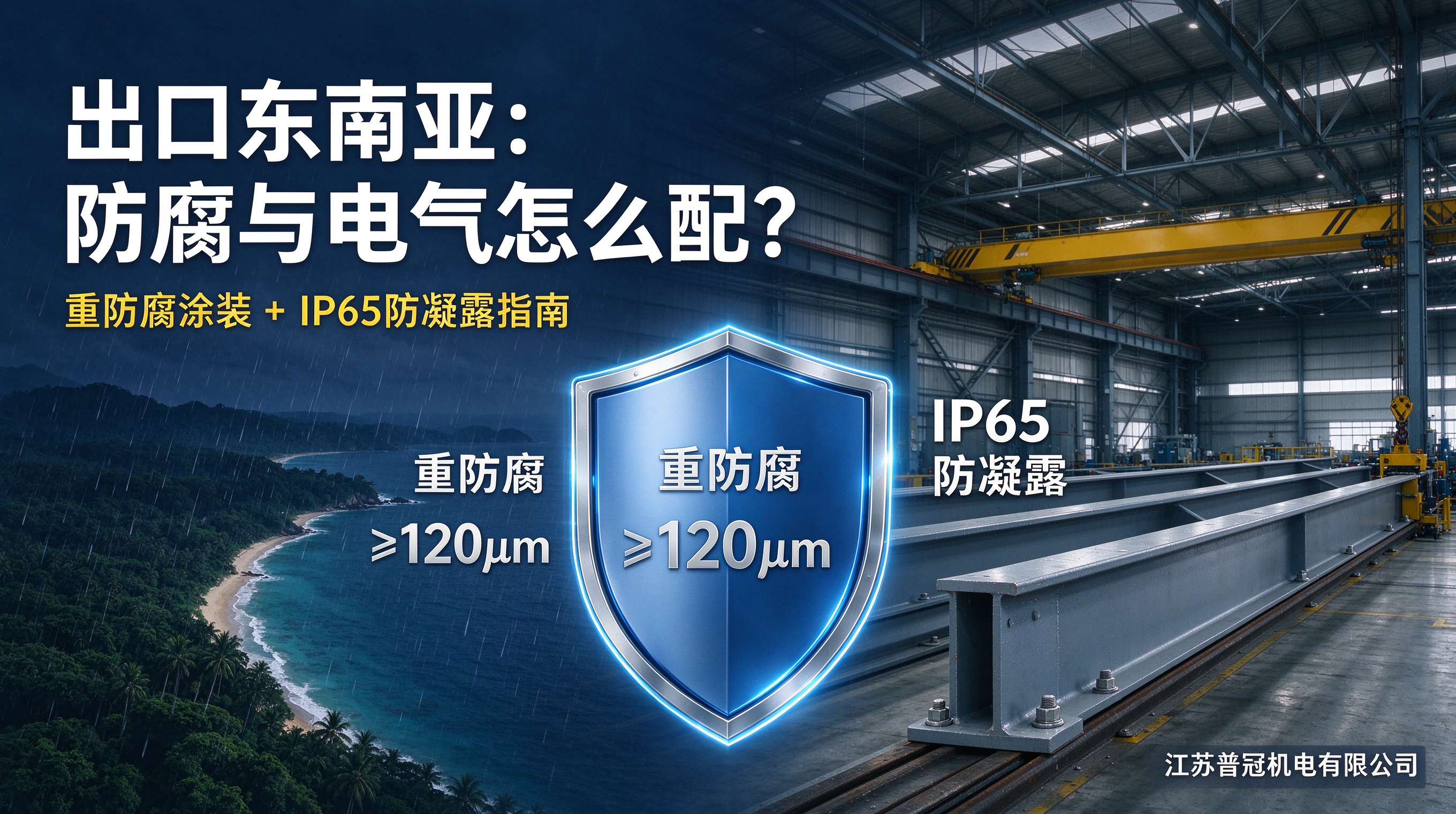 起重设备出口东南亚，潮湿多雨环境防腐设计和电气适配怎么做？