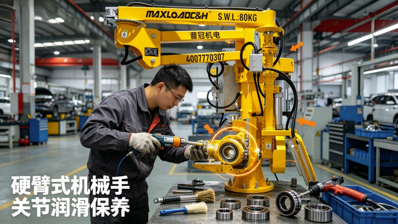 硬臂式机械手关节润滑保养作业图 硬臂式机械手关节润滑保养作业图