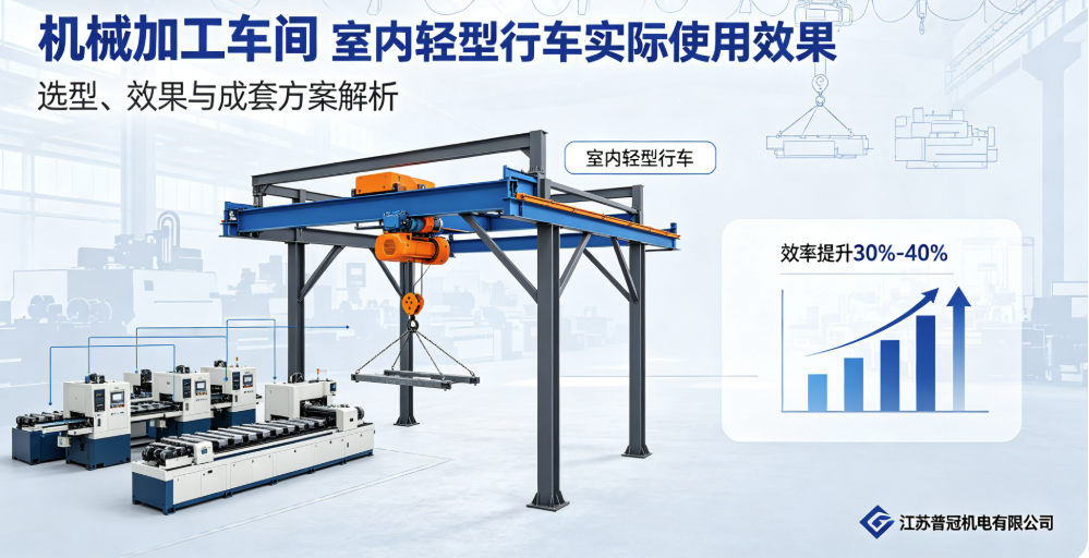 机械加工车间，室内轻型行车实际使用效果如何？选型与效果解析